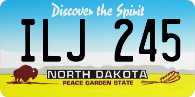 ND license plate ILJ245