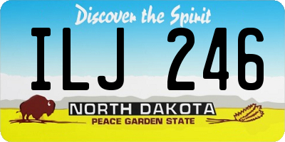 ND license plate ILJ246