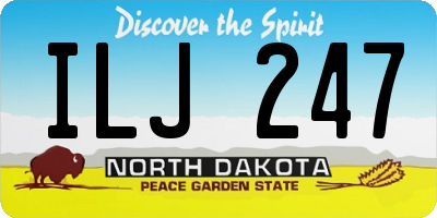 ND license plate ILJ247