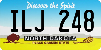 ND license plate ILJ248