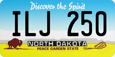 ND license plate ILJ250