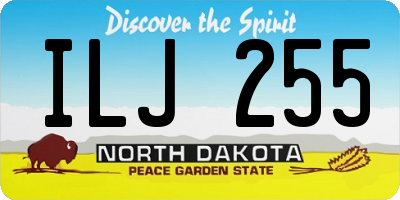 ND license plate ILJ255