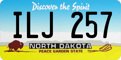 ND license plate ILJ257
