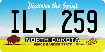 ND license plate ILJ259