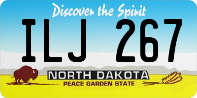 ND license plate ILJ267