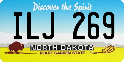 ND license plate ILJ269