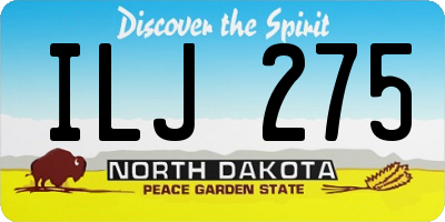ND license plate ILJ275