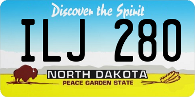 ND license plate ILJ280