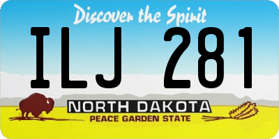 ND license plate ILJ281