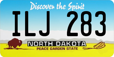 ND license plate ILJ283