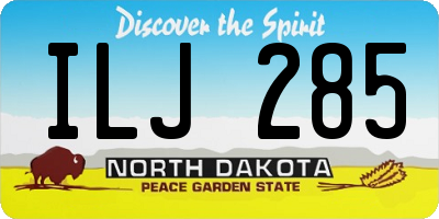 ND license plate ILJ285