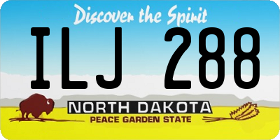 ND license plate ILJ288