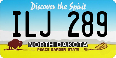 ND license plate ILJ289