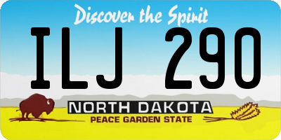 ND license plate ILJ290