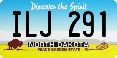 ND license plate ILJ291