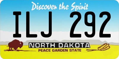 ND license plate ILJ292