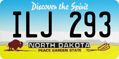 ND license plate ILJ293