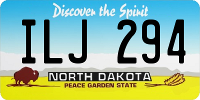 ND license plate ILJ294