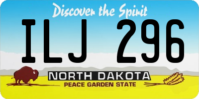 ND license plate ILJ296