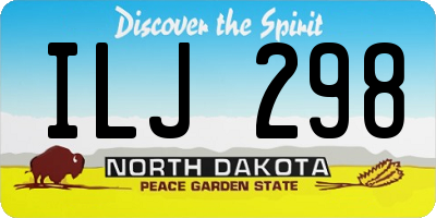 ND license plate ILJ298
