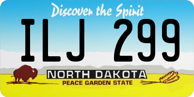 ND license plate ILJ299