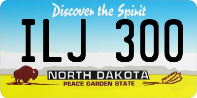ND license plate ILJ300