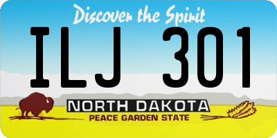 ND license plate ILJ301
