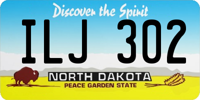 ND license plate ILJ302