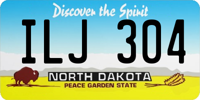 ND license plate ILJ304