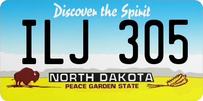 ND license plate ILJ305