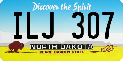 ND license plate ILJ307