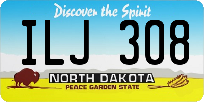 ND license plate ILJ308
