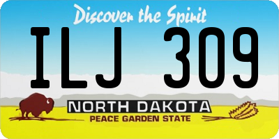 ND license plate ILJ309