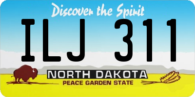ND license plate ILJ311