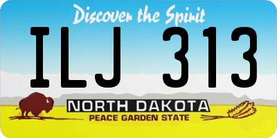 ND license plate ILJ313