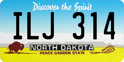 ND license plate ILJ314