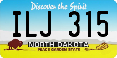 ND license plate ILJ315