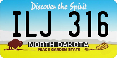 ND license plate ILJ316