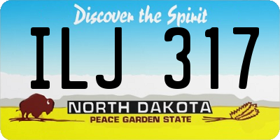ND license plate ILJ317