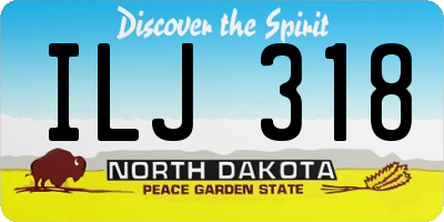 ND license plate ILJ318