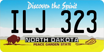 ND license plate ILJ323