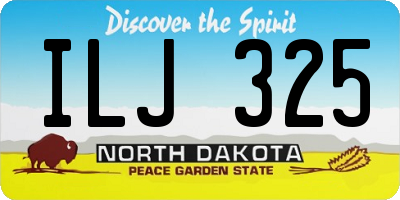 ND license plate ILJ325