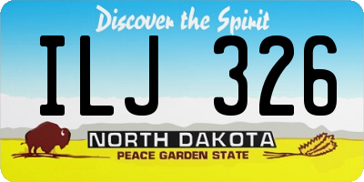 ND license plate ILJ326