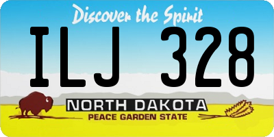 ND license plate ILJ328