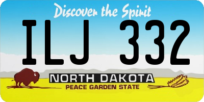 ND license plate ILJ332