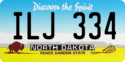 ND license plate ILJ334