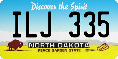 ND license plate ILJ335