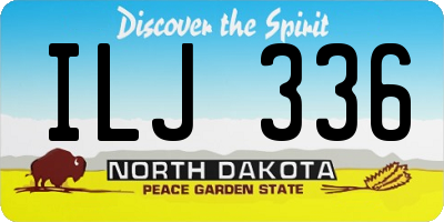 ND license plate ILJ336