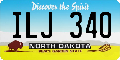 ND license plate ILJ340