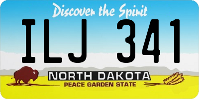 ND license plate ILJ341